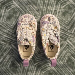 Vans Kids' Sneakers with Unicorn and Floral Print - Purple and White